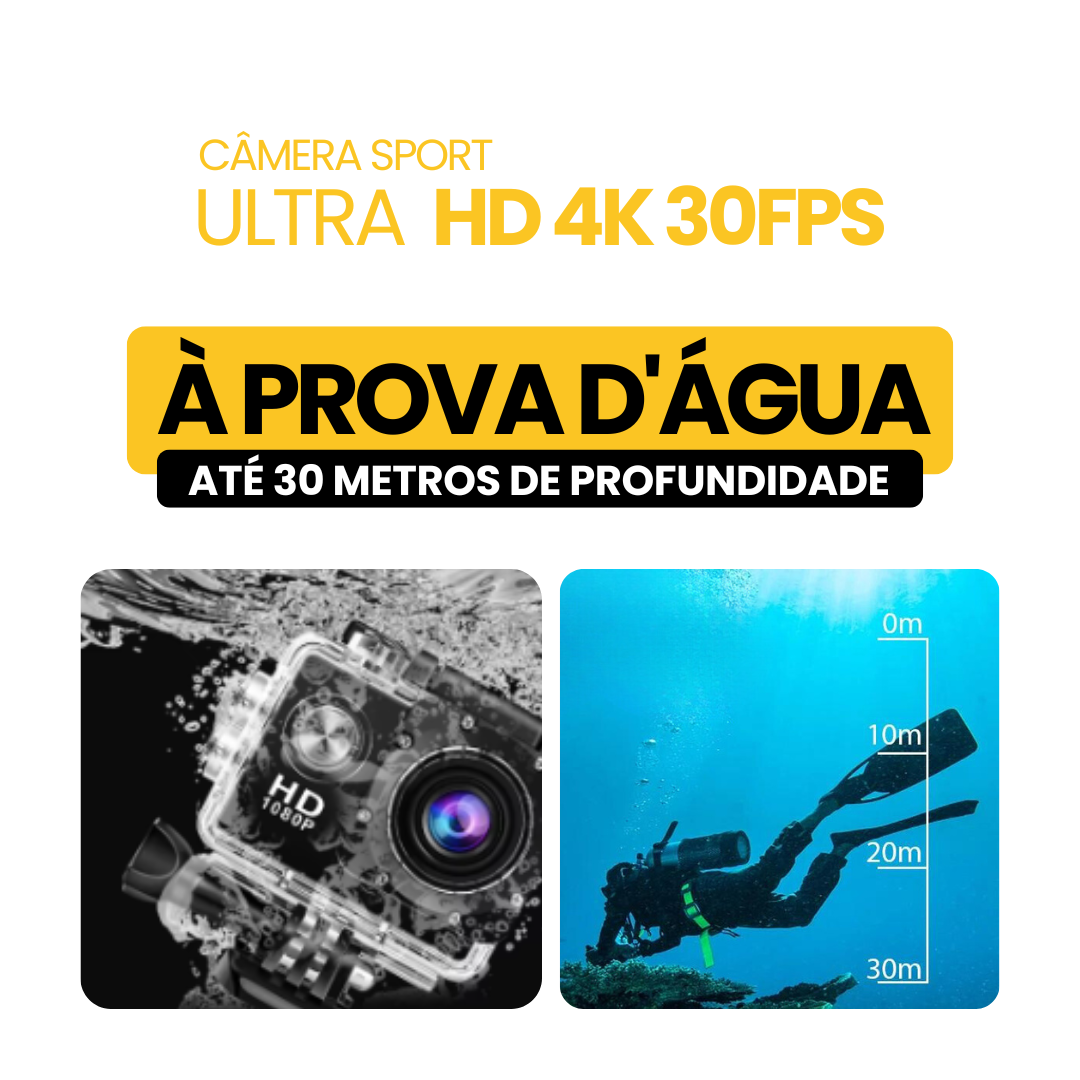 Câmera Sport Ultra HD 4K/30fps WiFi 2.0 | BIKE FRIDAY