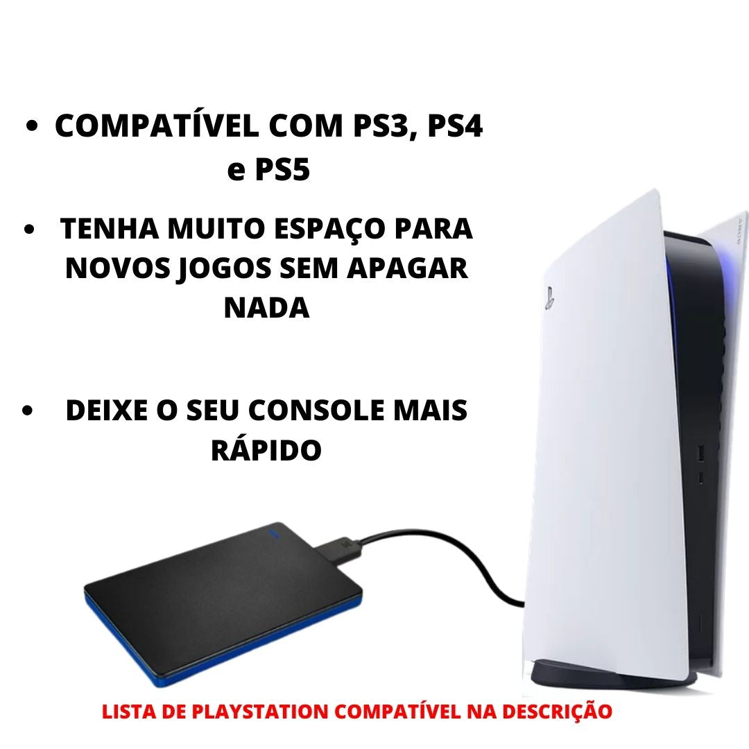 HD Externo 500GB a 1TB USB 3.0 de Playstation/Xbox/PC | Portátil +Espaço +Velocidade | ORIGINAL