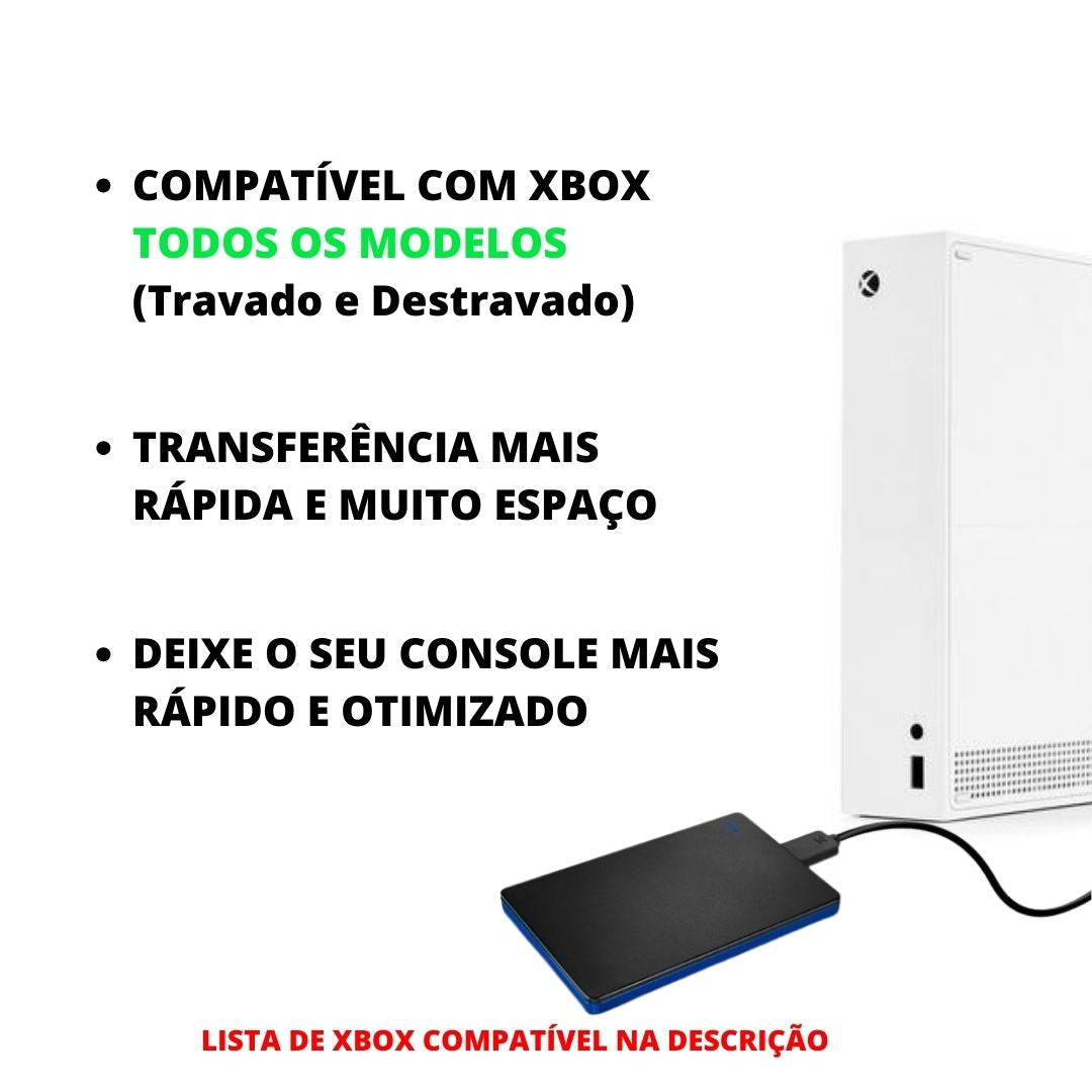 HD Externo 500GB a 1TB USB 3.0 de Playstation/Xbox/PC | Portátil +Espaço +Velocidade | ORIGINAL