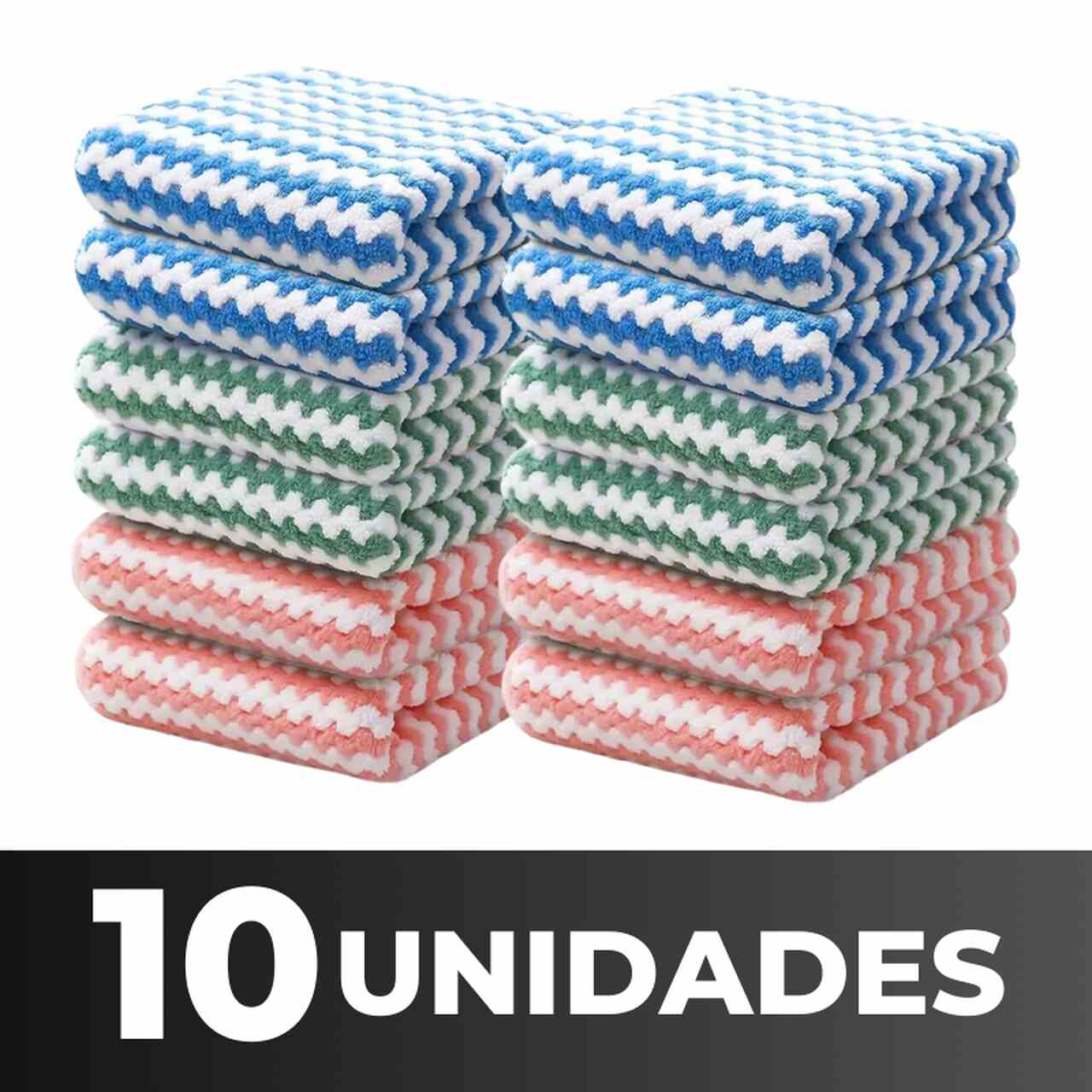 (COMPRE 5 LEVE 10) Panos Mágicos® - Microfibra Macia para Limpeza Perfeita Premium